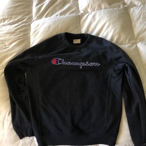 Champion Crewneck, Medium, Navy Blue
